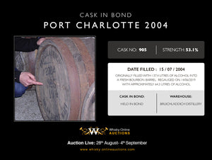 Port Charlotte Whisky Cask For Sale