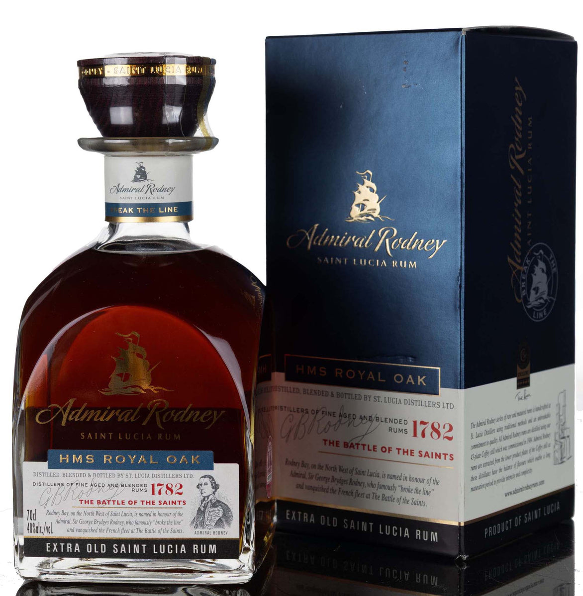 St Lucia Distillers Admiral Rodney Rum HMS Royal Oak Lot Id: 0725-562