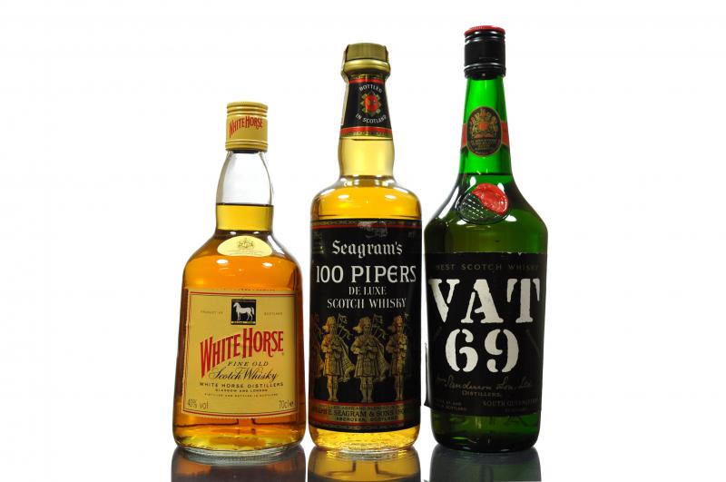 White Horse 100 Pipers VAT 69