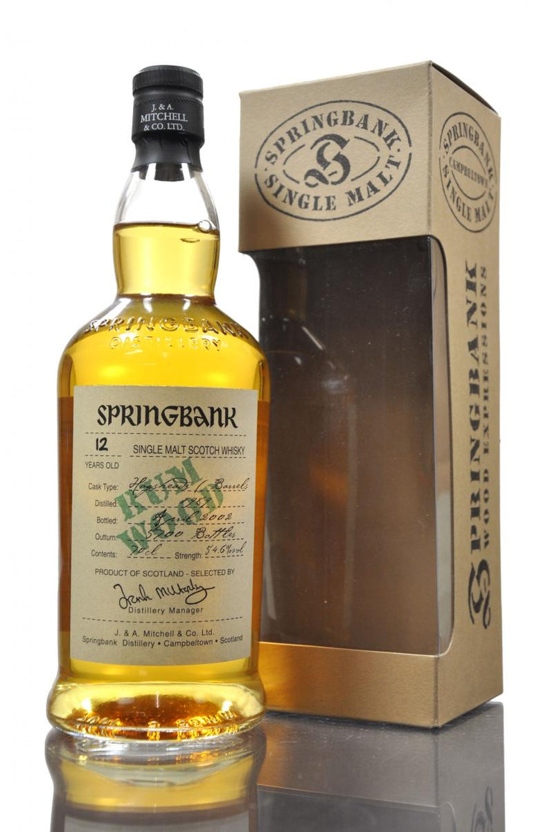Springbank 19892002 Rum Wood Whisky Online Auction Lot ID 0314/